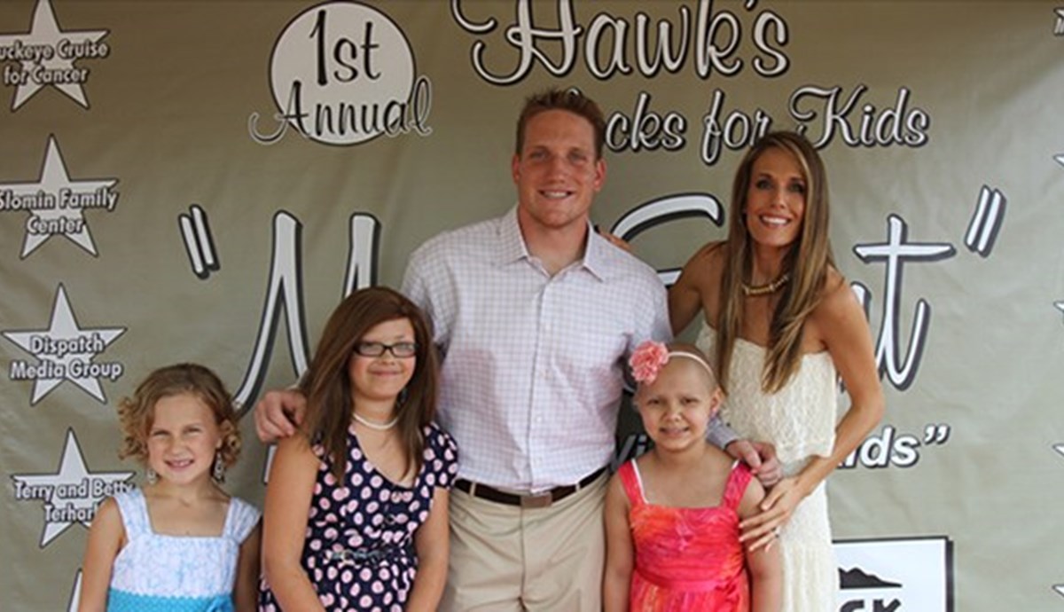 AJ Hawk With His Wife And Kids
